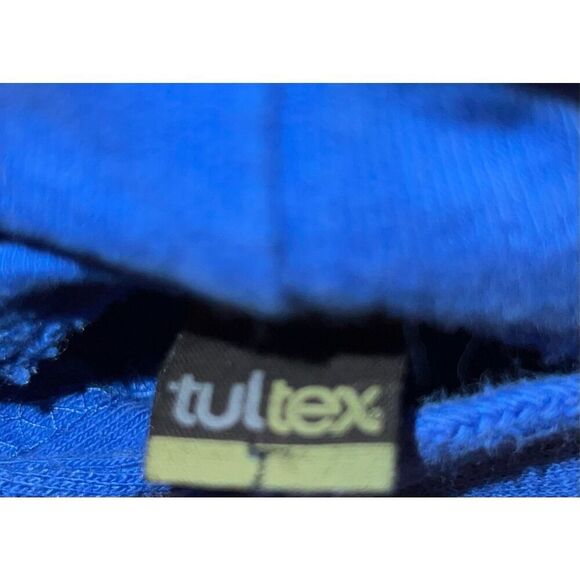 Rare Unisex Tultex Get Toasty Blue Hoodie Size Medium - Picture 5 of 7